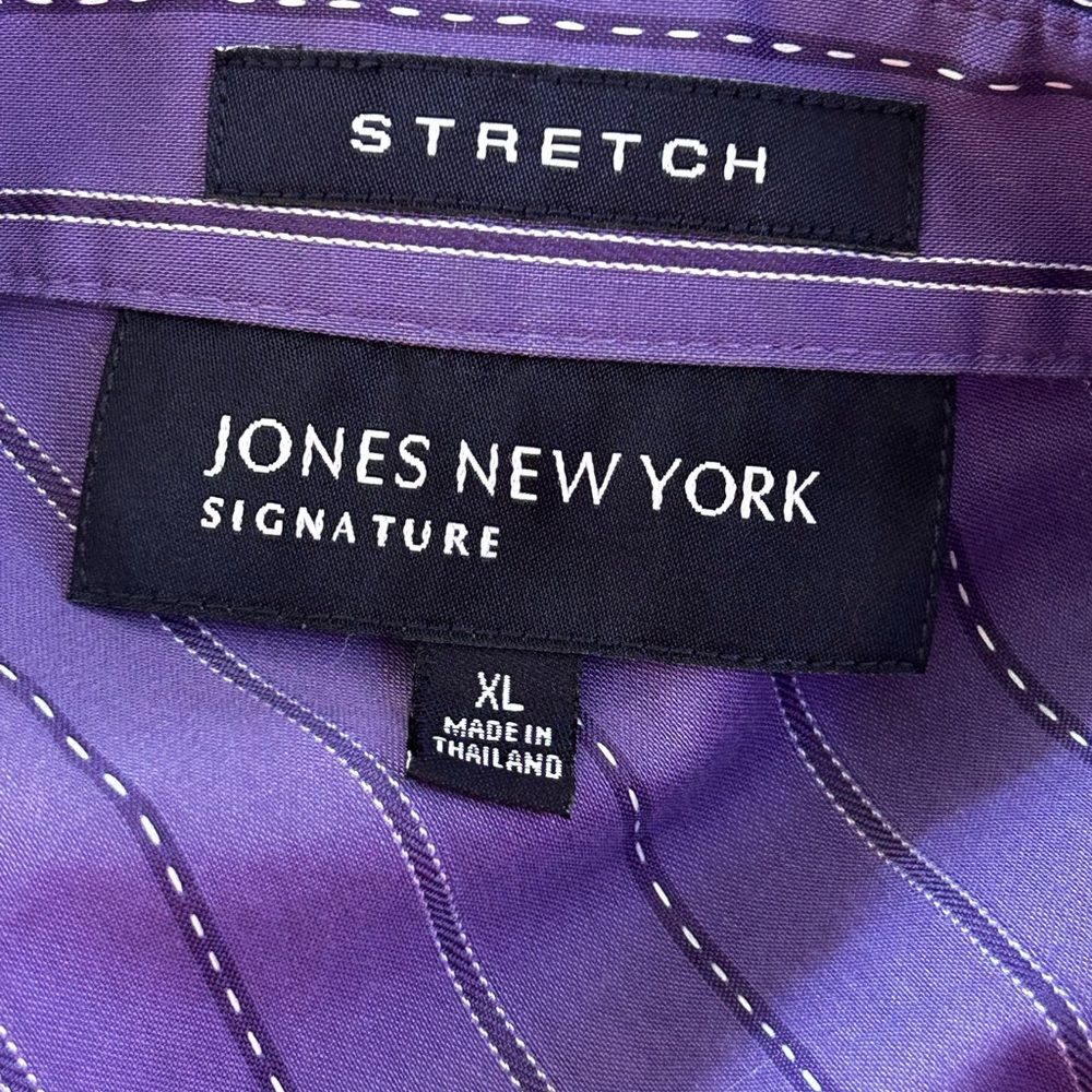 Jones New York Purple Striped Button-Down Shirt - Picture 7 of 7